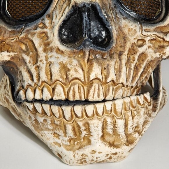 Cosplay Skull Skeleton Head Creepy Scary Halloween Mask Full Face Party Props - Picture 3 of 11